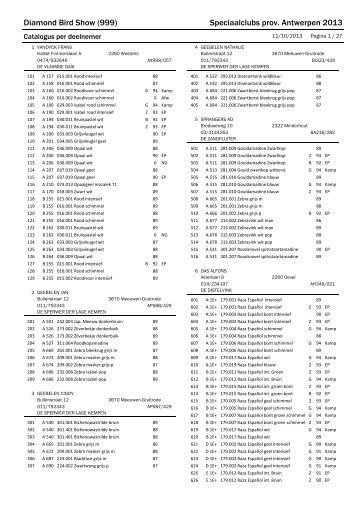 Cataloog 2012 - diamond bird show