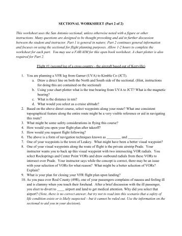 SECTIONAL WORKSHEET (Part 2 of 2) This worksheet uses the ...