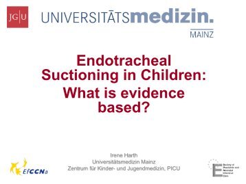 Endotracheal suctioning in children