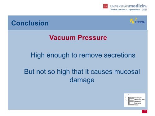 Endotracheal suctioning in children