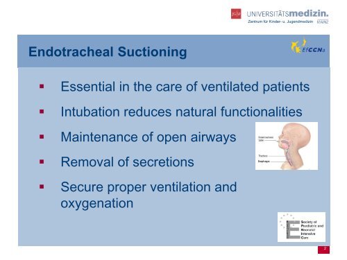 Endotracheal suctioning in children