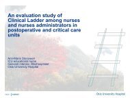 Evaluation of clinical ladder in postoperative and critical care units