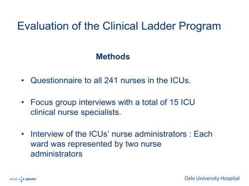 Evaluation of clinical ladder in postoperative and critical care units