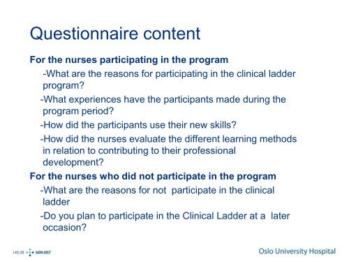 Evaluation of clinical ladder in postoperative and critical care units