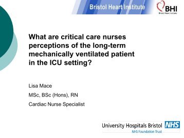 What are critical care nurses perceptions of the long-term ...