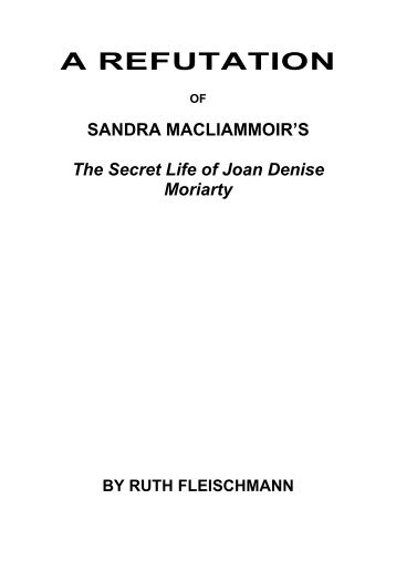 Sandra MacLiammoir Refutation - Cork City Library