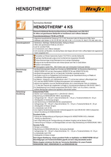 Technisches Merkblatt - Kappler Brandschutz Service