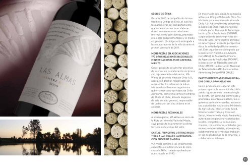 REPORTE DE SOSTENIBILIDAD - Via Wines