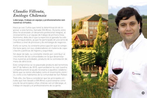 REPORTE DE SOSTENIBILIDAD - Via Wines