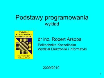 wykÅad 1 - Koszalin