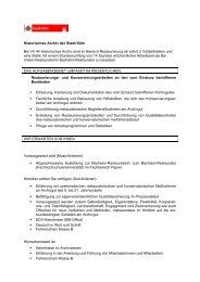 Stellenausschreibung extern