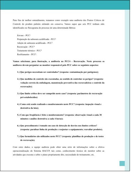 auditoria - Inocuidade de Alimentos