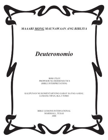Deuteronomio - Free Bible Commentary