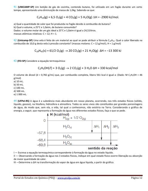 TERMOQUÃMICA (introduÃ§Ã£o) - Portal de Estudos em QuÃ­mica