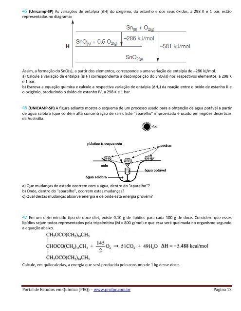 TERMOQUÃMICA (introduÃ§Ã£o) - Portal de Estudos em QuÃ­mica