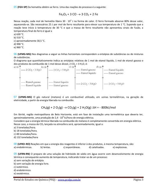 TERMOQUÃMICA (introduÃ§Ã£o) - Portal de Estudos em QuÃ­mica