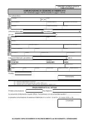 COMUNICAZIONE DI OSPITALITÀ/ALLOGGIO/ASSUNZIONE/CESSIONE DI