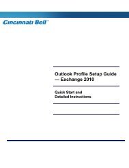 Outlook Profile Setup Guide - Cincinnati Bell