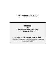 Modello di Organizzazione, Gestione e Controllo e Codice etico - Pam