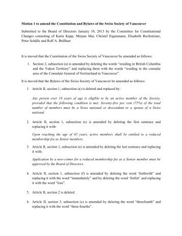 13-02-21 Swiss Society -Motion 1 to amend the bylaws