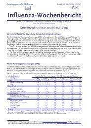 Influenza-Wochenbericht - Arbeitsgemeinschaft Influenza - RKI