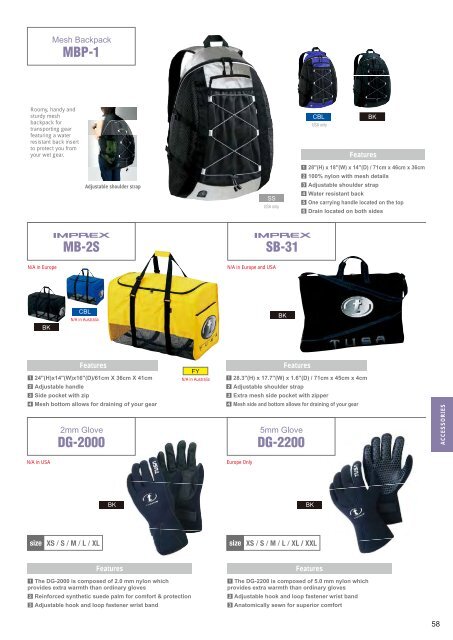 2009 TUSA PRODUCT CATALOG - Dive-King-Pro