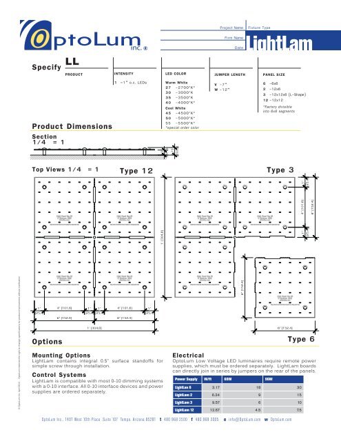 LightLam Spec.pdf - OptoLum