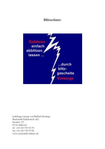 Download Vortrag Blitzschutz - Ruckstuhl Elektrotech AG