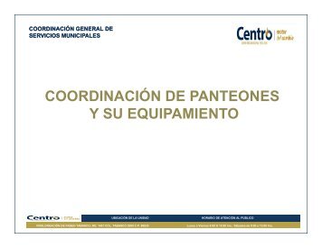COORDINACIÃN DE PANTEONES Y SU EQUIPAMIENTO - H ...