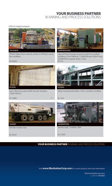 Featured Mineral Processing Equipment fo May