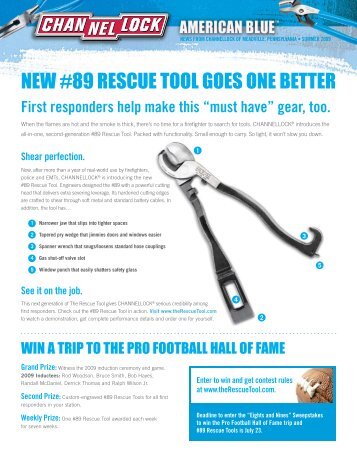 NEW #89 RESCUE TOOL GOES ONE BETTER - Channellock