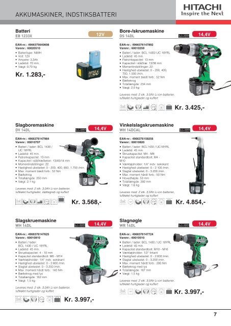 Kr. 1.854 - Hitachi Power Tools Finland Oy