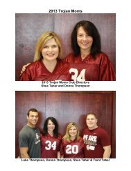 2013 Trojan Moms - Jenks Trojan Football