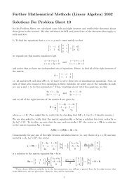 Solutions to Problem Sheet 10