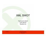 XML SWOT - XML Finland