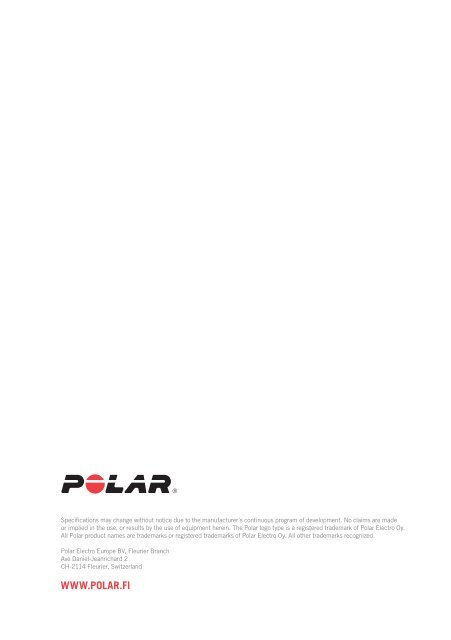 about polar equine training systems - Creative Health Products