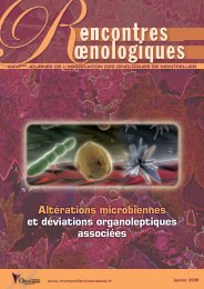 Altérations microbiennes et déviations organoleptiques associées