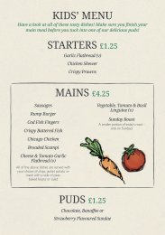 KIDS' MENU STARTERS Â£1.25 MAINS Â£4.25 - Things to do in ...