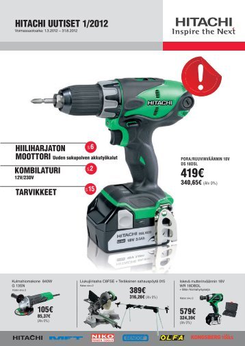 Hitachinytt nr 1 2012 del 1.indd - Hitachi Power Tools Finland Oy