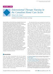 Enterostomal Therapy Nursing in the Canadian Home Care Sector