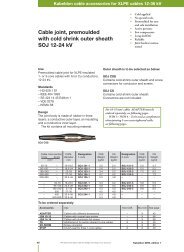 Cable joint, premoulded with cold shrink outer sheath SOJ ... - Isiesa