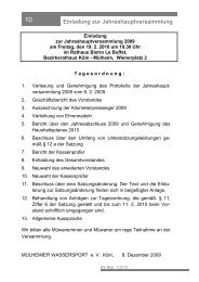 Antrag zu TOP 11 der JHV - Mülheimer Wassersport eV Köln
