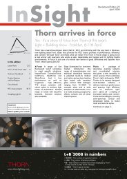 Yes - it's a show of force from Thorn at this year's - THORN Lighting