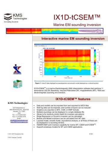 IX1D-tCSEMâ¢ - KMS Technologies