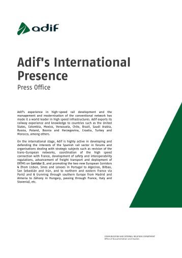 Adif's International Presence
