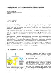 The Challenge of Reducing Maynilad's Non ... - Iwa-waterloss.org