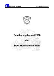 Beteiligungsbericht 2008 der Stadt Mühlheim am Main