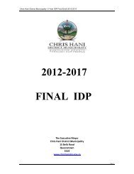 IDP - Chris Hani District Municipality