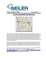 MoDOT Post-Processing - Seiler Instrument