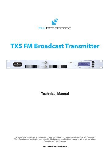 TX5 FM Broadcast Transmitter - Radikal